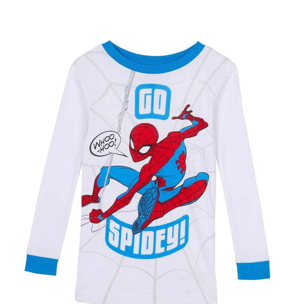 NEW! NWT MARVEL🕷️SPIDER-MAN Kids 4-piece Set Cotton PJ Pajamas🕷 - Picture 4 of 8